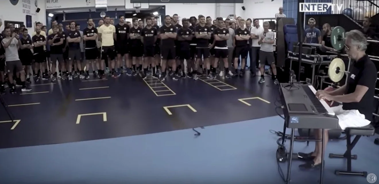 Ο Μποτσέλι στην προπόνηση της Ίντερ! (vid)