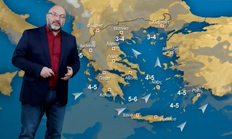 Αρναούτογλου καιρός: Ασθενείς βροχές τοπικές βροχές τη Δευτέρα (21/2)