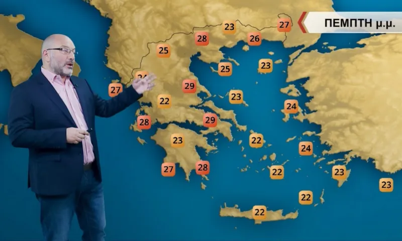 Αρναούτογλου καιρός: Μικρή άνοδος στη θερμοκρασία - Τοπικές μπόρες στα δυτικά για την Πέμπτη (12/5)