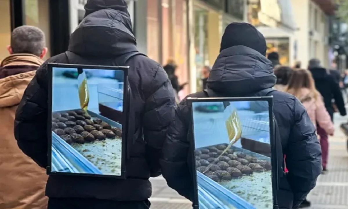 Μελομακάρονα: Από άλλο... πλανήτη φαίνεται να είναι η διαφήμιση ενός καταστήματος εστίασης στη Θεσσαλονίκη, ενόψει της εορταστικής περιόδου.