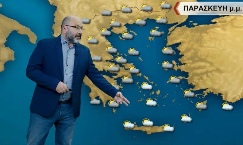 Καιρός: Συννεφιασμένη η Παρασκευή σύμφωνα με τον Αρναούτογλου - Ανεβαίνει η θερμοκρασία στα κεντρικά