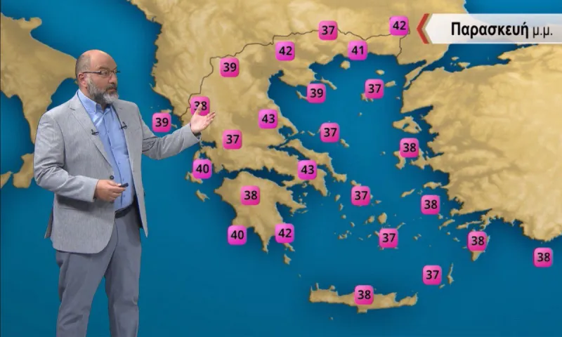 Καιρός: Τους 43 βαθμούς θα φτάσει ο υδράργυρος την Παρασκευή (14/7) σύμφωνα με τον Αρναούτογλου