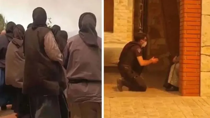 Πυρκαγιές: Συγκίνηση και δέος για τις μοναχές που έψαλλαν ύμνους στην Παναγία βλέποντας την πύρινη λαίλαπα στη Μάνδρα