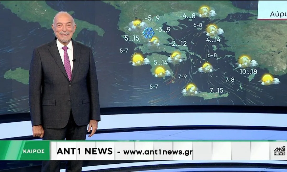Ποιητικός και πάλι για τον καιρό, ο μετεωρολόγος του ΑΝΤ1, Τάσος Αρνιακός: «Πιστός στο ραντεβού του ο χειμώνας, κατέφτασε...».
