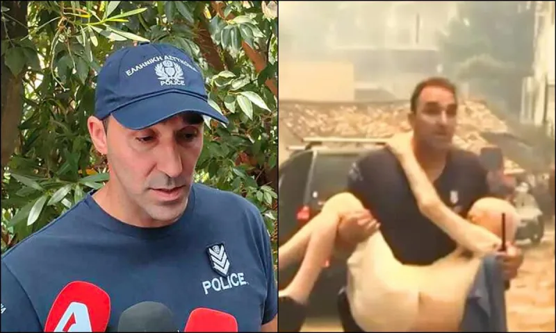 Πάτρα - Φωτιά: Υπάρχει και αυτή η αστυνομία που αξίζει 1000 μπράβο - Τι λέει ο αστυνομικός που πήρε αγκαλιά τον ηλικιωμένο και συγκίνησε το πανελλήνιο