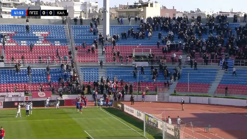 Πανιώνιος - Καλαμάτα: Επεισόδια στην κερκίδα μεταξύ των οπαδών των δύο ομάδων και προσωρινή διακοπή (vid)