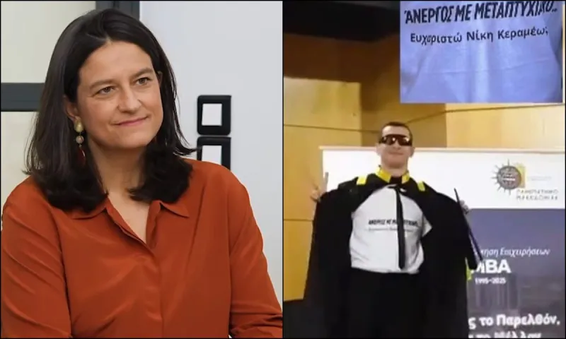 «Συστημένο» μήνυμα στην Κεραμέως από πτυχιούχο φοιτητή: «Άνεργος με μεταπτυχιακό, σε ευχαριστώ Νίκη» (vid)