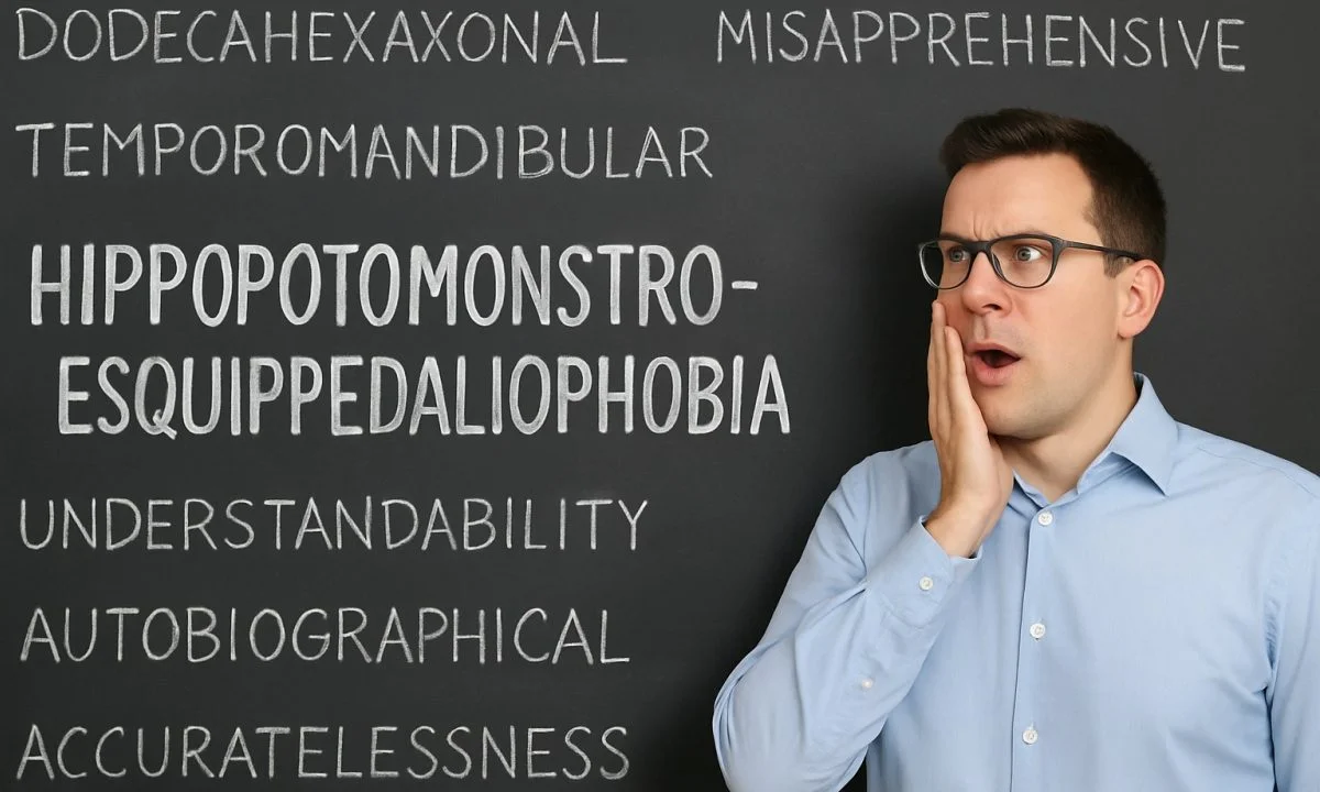 Το Hippopotomonstrosesquippedaliophobia είναι ο ειρωνικά μακρύς όρος για τον φόβο των μακριών λέξεων. Γιατί προκαλεί σύγχυση;