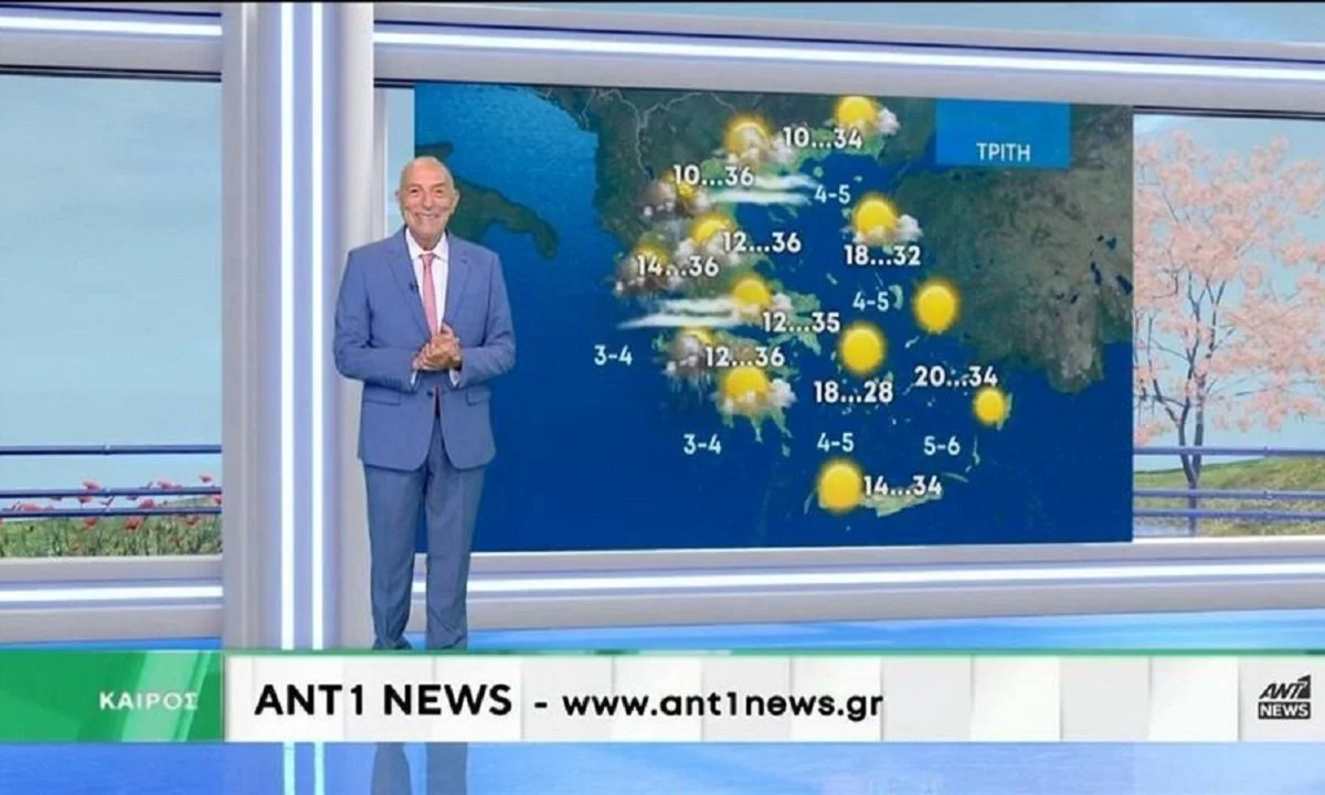 Τάσος Αρνιακός: Καιρός με ζέστη - Θερμοκρασίες σε υψηλότερα για την εποχή επίπεδα. Αναλυτικά η πρόγνωση του καιρού από τον μετεωρολόγο.