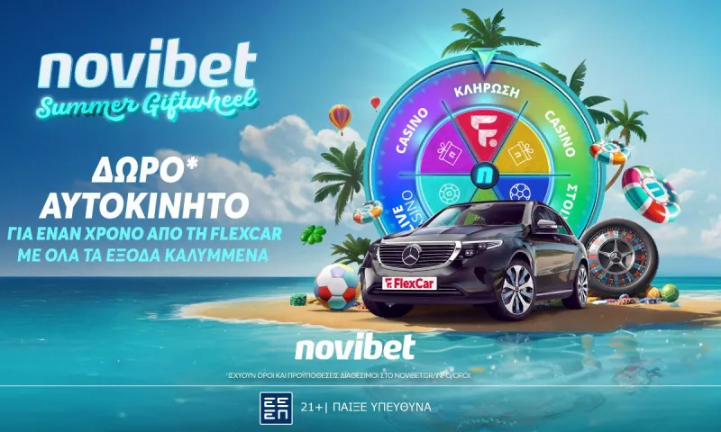 Novibet Δωροτροχός x FlexCar: Το ΔΩΡΟ της χρονιάς!