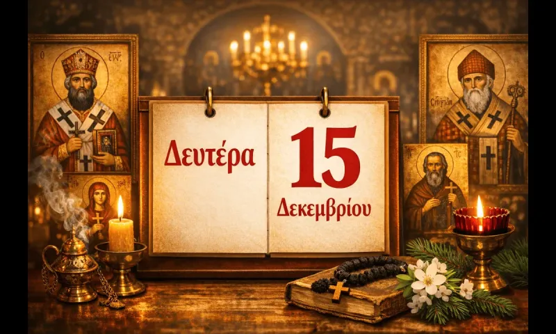 Εορτολόγιο Δευτέρα 15 Δεκεμβρίου: Ποιοι γιορτάζουν σήμερα