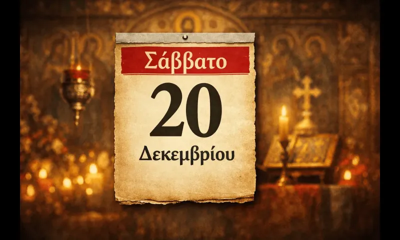 Εορτολόγιο Σάββατο 20 Δεκεμβρίου: Ποιοι γιορτάζουν σήμερα
