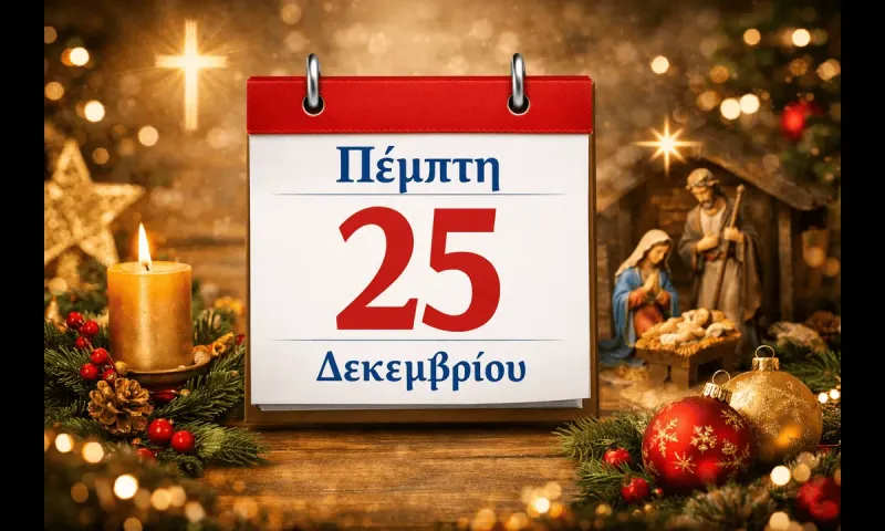 Εορτολόγιο Πέμπτη 25 Δεκεμβρίου: Ποιοι γιορτάζουν σήμερα