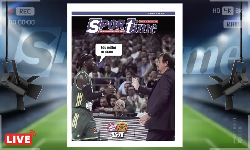 Πρωτοσέλιδο Sportime (16/1): Ήττα που δεν έπρεπε να έρθει