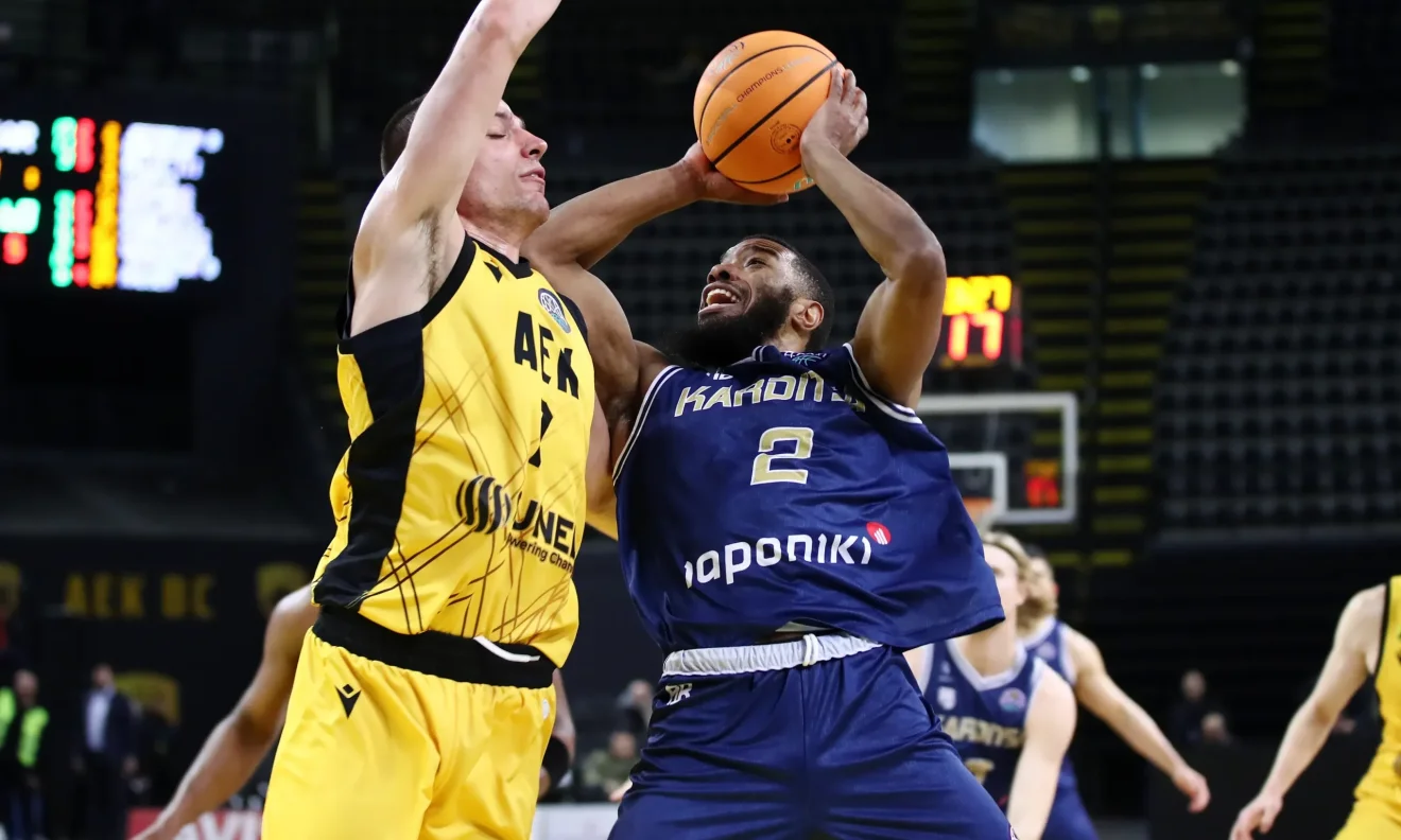 ΑΣ Καρδίτσας - ΑΕΚ στο Basketball Champions League, ματς με ένταση και πίεση, όπου η διαχείριση στο τέλος μπορεί να κρίνει πολλά.