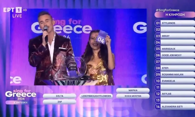 Eurovision – Sing for Greece: Η ώρα, το κανάλι και η σειρά εμφάνισης στον Εθνικό Τελικό