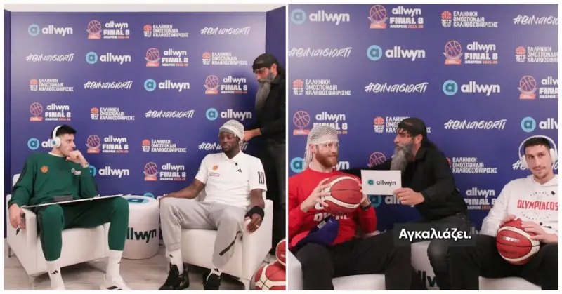Βίντεο – έπος στο Allwyn Final 8: Γκραντ και Γουόκαπ φορούν σαρίκι και απαγγέλλουν μαντινάδες σε Καλαϊτζάκη και Λαρεντζάκη (vid.)