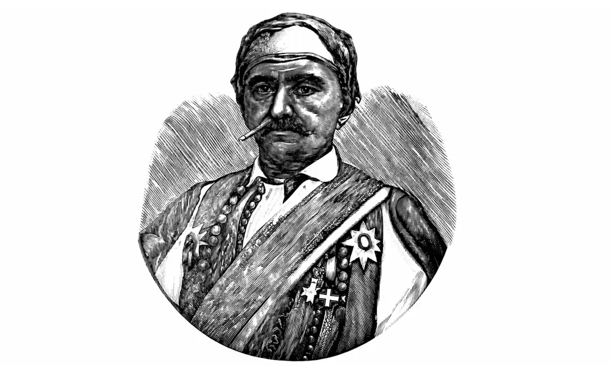 Πορτρέτο του Δημήτριου Χατζίσκου, αγωνιστή του 1821 και Προέδρου της Βουλής