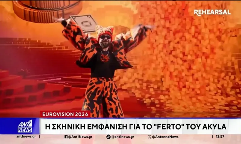 Eurovision 2026: Ο Akylas ανεβαίνει απόψε στη σκηνή με το «Ferto» - Δείτε λεπτομέρειες απο την πρόβα τζενεράλε (vid)