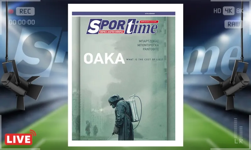 Πρωτοσέλιδο Sportime (28/5) : ΟΑΚΑ απολύμανσης με στολές... Τσέρνομπιλ!