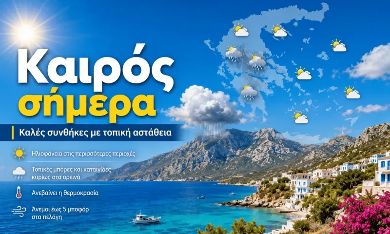 Καιρός σήμερα: Κυριακή 7 Ιουνίου