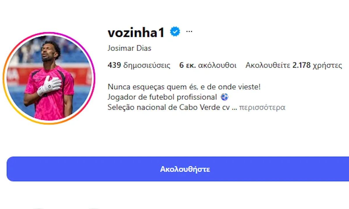 Ο Βοζίνια έγινε viral μετά τις αποκρούσεις του με το Πράσινο Ακρωτήρι απέναντι στην Ισπανία