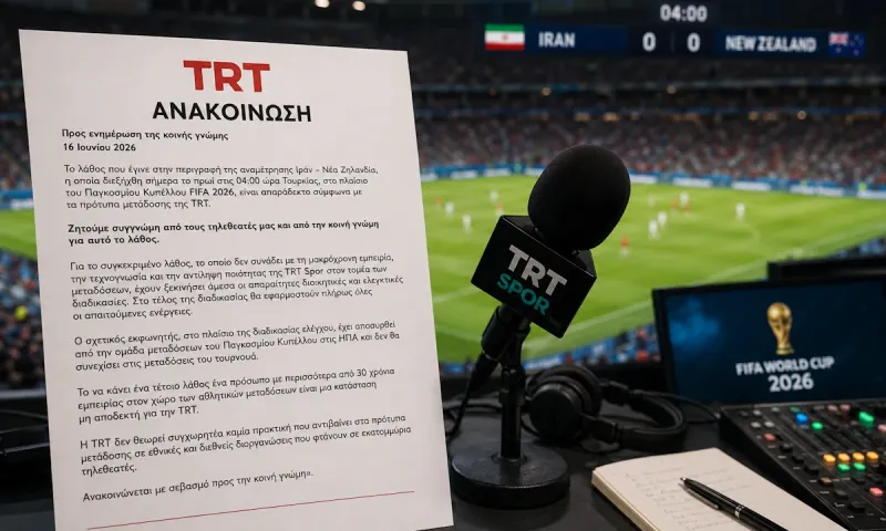 Μουντιάλ Τουρκία : Ο εκφωνητής μπέρδεψε τις ομάδες στο Ιράν – Νέα Ζηλανδία και τον απέσυραν