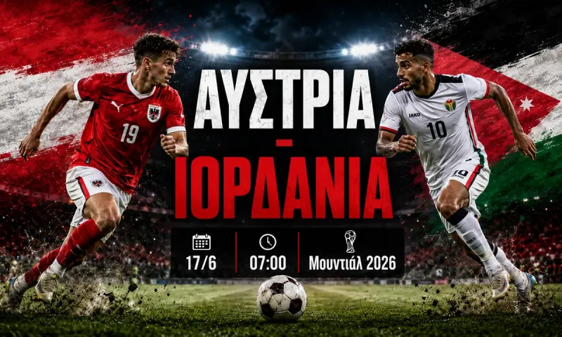Αυστρία - Ιορδανία : Σε ποιο κανάλι παίζει σήμερα ο αγώνας