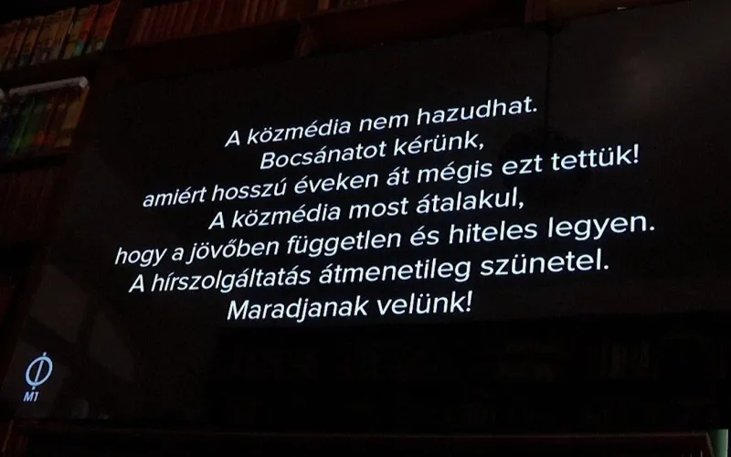 Απίστευτο: Η κρατική τηλεόραση της Ουγγαρίας έριξε μαύρο και ζήτησε συγγνώμη για χρόνια ψεμάτων