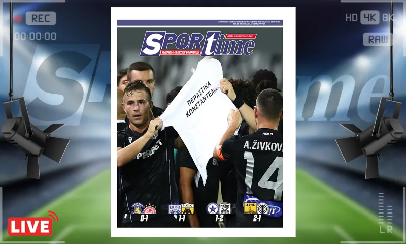Πρωτοσέλιδο Sportime (31/8) : Ο Γιάννης Κωνσταντέλιας θα επιστρέψει πιο δυνατός!