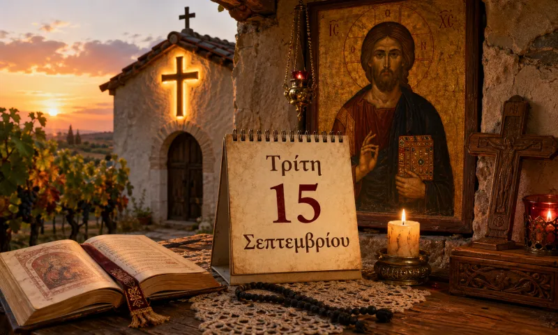 Ποιοι γιορτάζουν σήμερα – Τρίτη 15 Σεπτεμβρίου