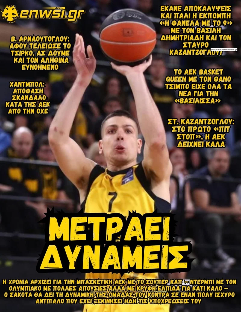 Αθλητικά πρωτοσέλιδα Σάββατο 26 Σεπτεμβρίου 2026