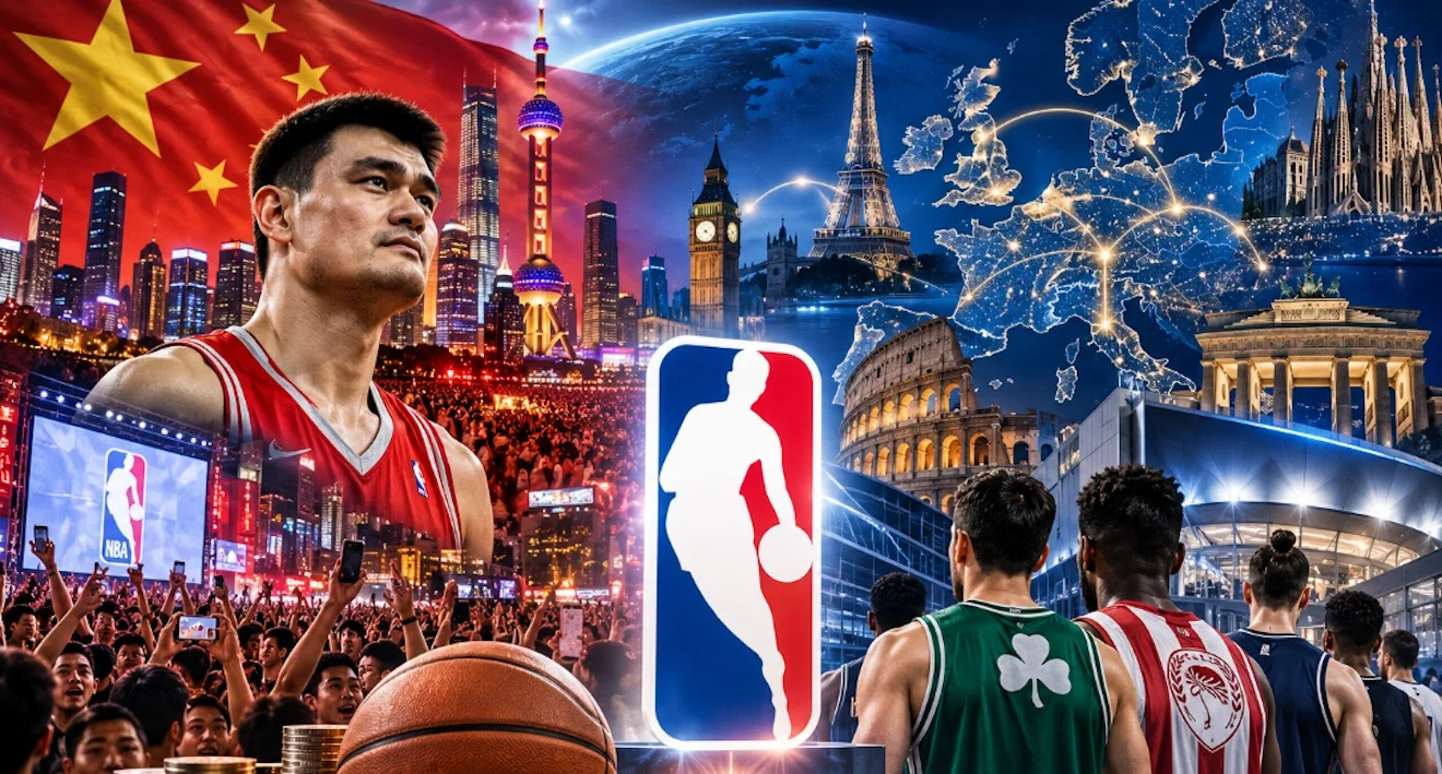 Εικαστικό για το NBA China και NBA Europe