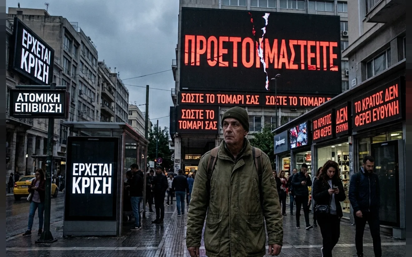 Οδηγίες επιβίωσης παντού: «Γεμίστε ντουλάπια – Αδειάστε το κράτος από ευθύνες»