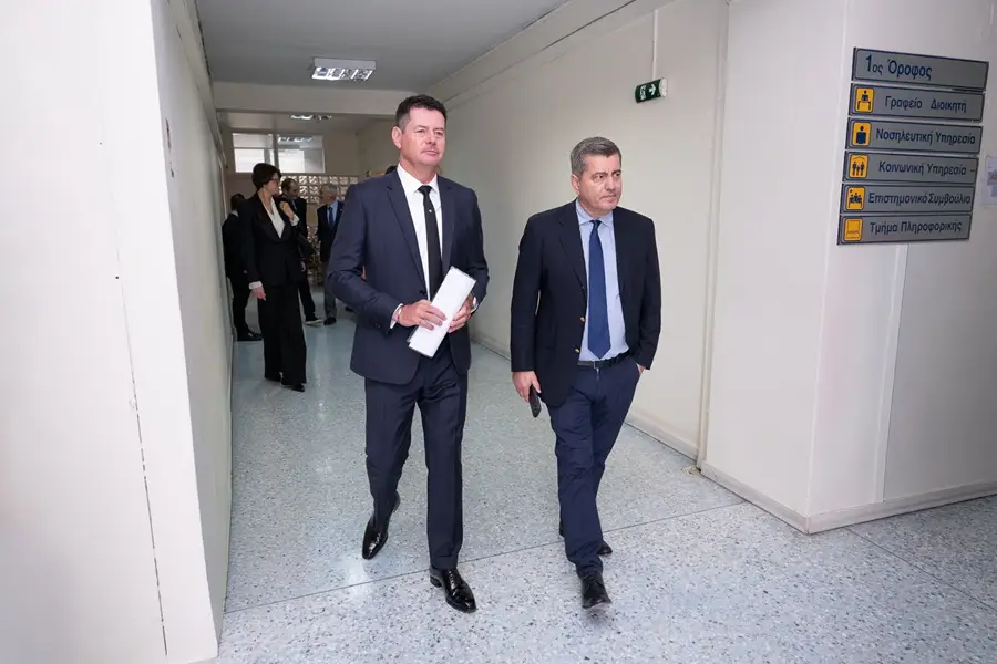 Karel Komarek, Ιδρυτής και Πρόεδρος της Allwyn, και Οδυσσέας Χριστοφόρου, Αναπληρωτής Διευθύνων Σύμβουλος της Allwyn στην Ελλάδα