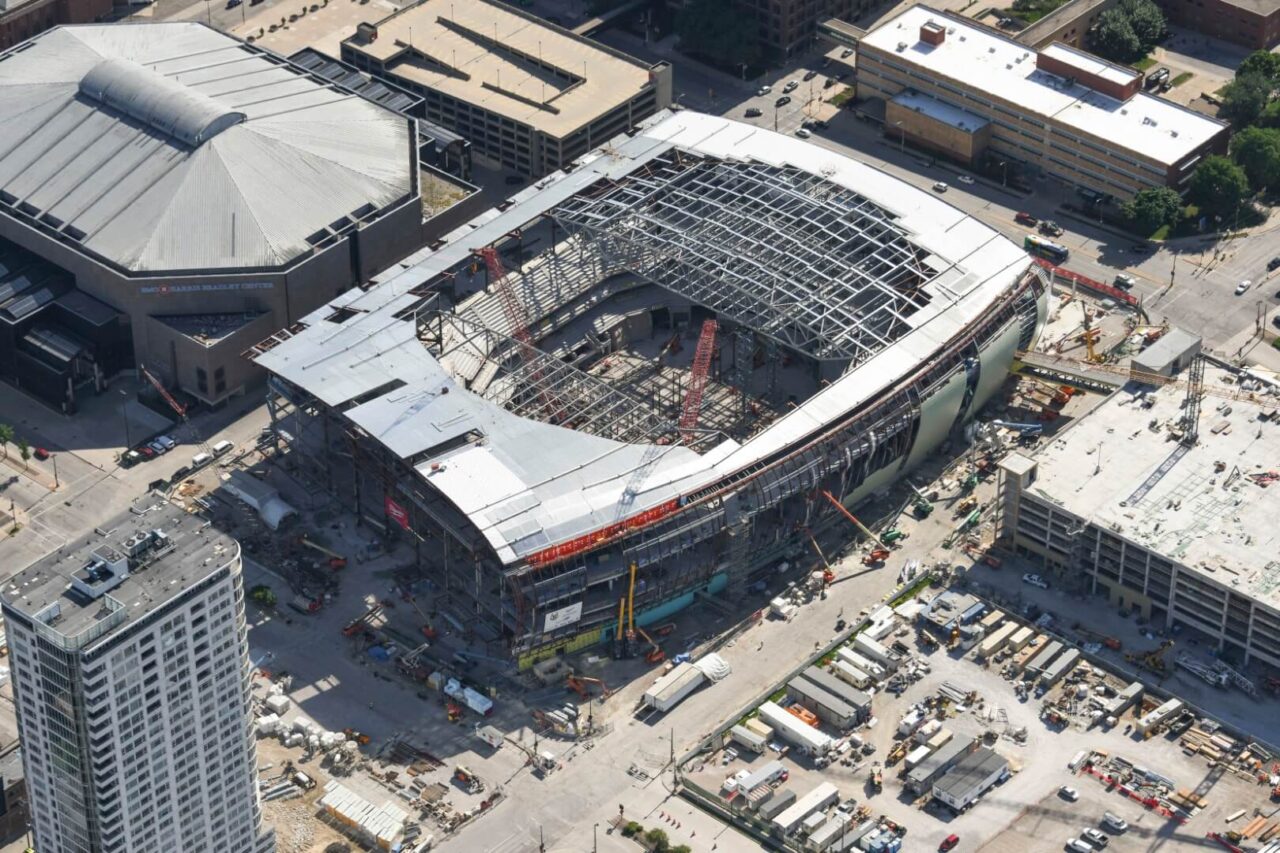 Milwaukee Bucks new Arena under construction