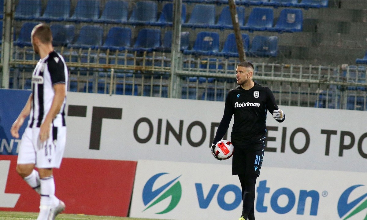 Ο Πασχαλάκης κρατάει το μηδέν στην εστία του στο ματς Αστέρας Τρίπολης-ΠΑΟΚ.
