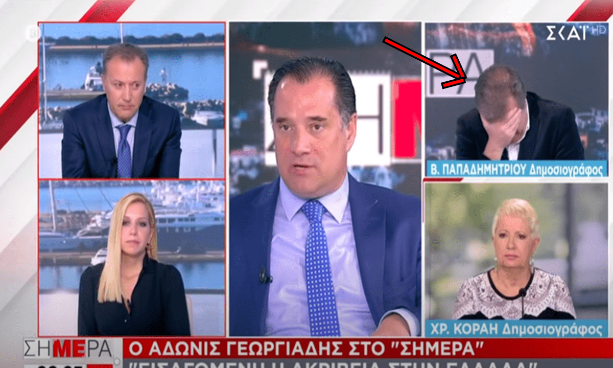 Ακόμα και οι δημοσιογράφοι του ΣΚΑΪ έχουν αρχίσει τα «facepalm» με τις δηλώσεις απείρου κάλλους που κάνει ο Άδωνις Γεωργιάδης.