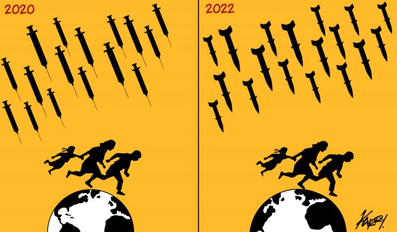 Πόλεμος στην Ουκρανία: Σκίτσα που κόβουν την ανάσα