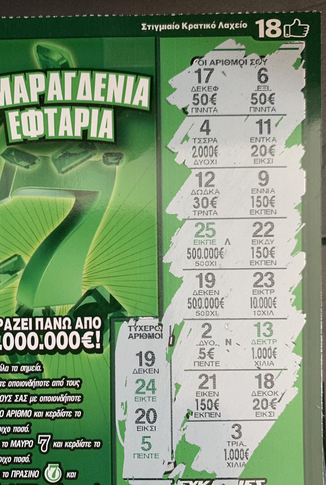 500.000 ευρώ για τυχερό Θεσσαλονικιό στο ΣΚΡΑΤΣ