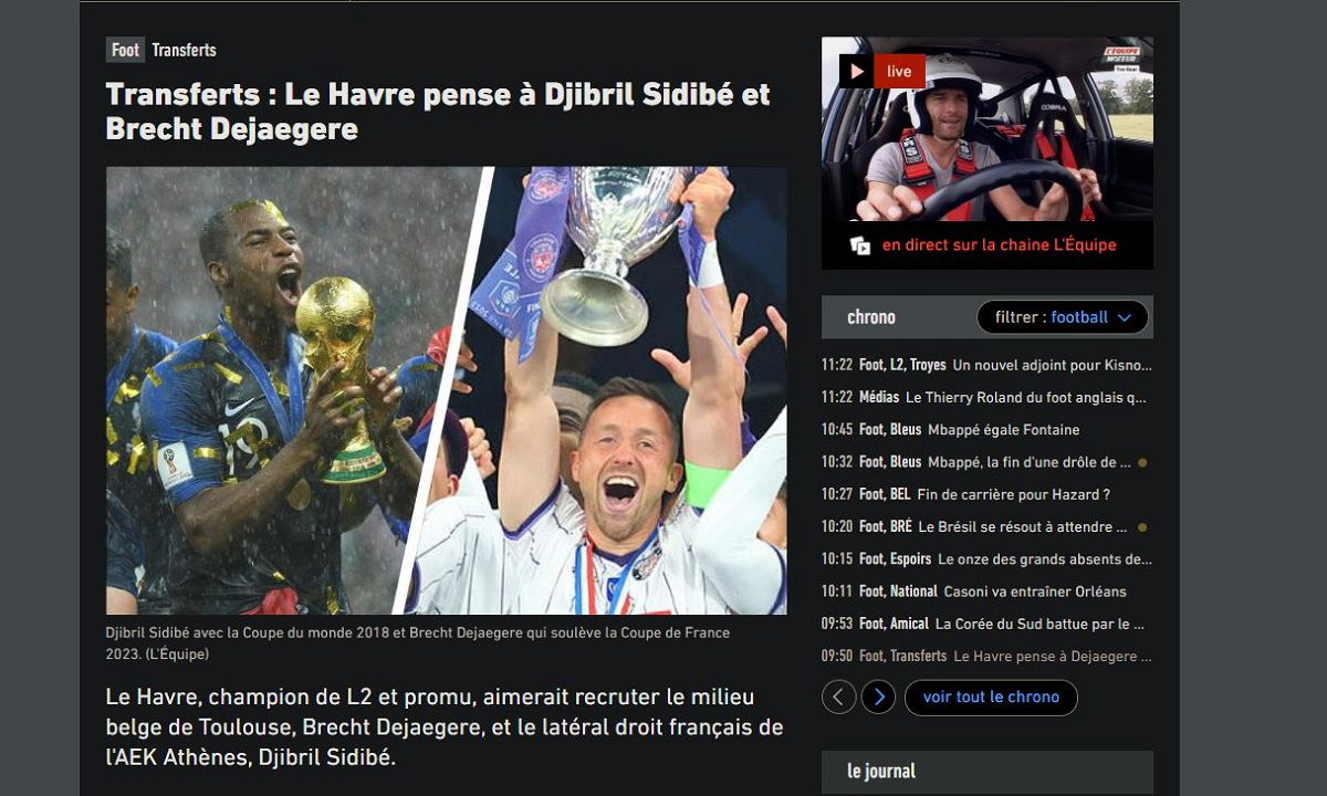 L'Équipe: Επιβεβαίωση για Σιντιμπέ – Ψηλά στη λίστα της Χάβρη!