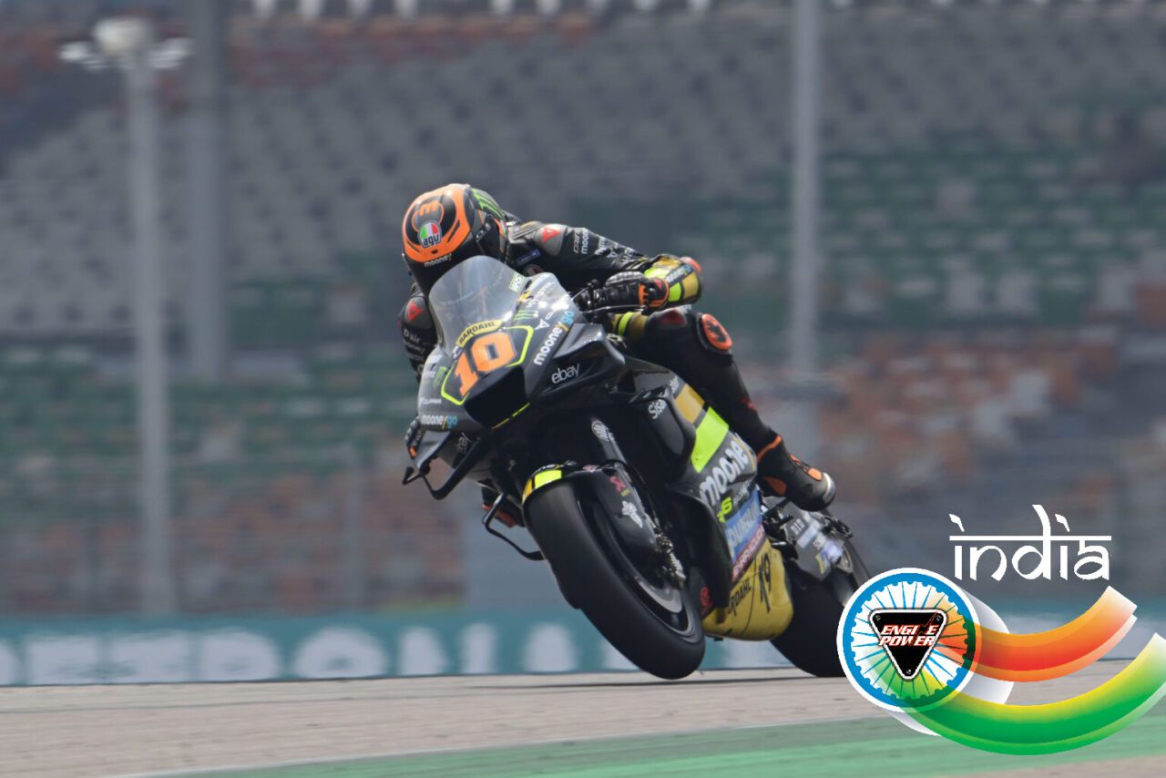 grand-prix-inida-Luca-Marini-VR46-Racing-Ducati-GP22-2023-MotoGP-Indian-MotoGP-Buddh-action-Gold-Goose-apotelesmata