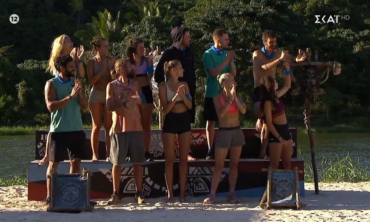 amazing!  Show the winning clip!  They won first immunity!