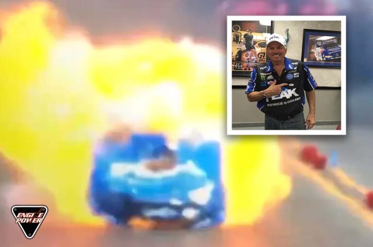 Συγκλονιστική στιγμή που αυτοκίνητο εκρήγνυται στα 306 μίλια/ώρα κατά τη διάρκεια αγώνα NHRA Funny Car αφήνοντας τον οδηγό John Force στο νοσοκομείο