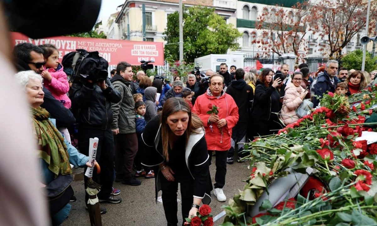 Η δήλωση της Ζωής Κωνσταντοπούλου για την Επέτειο και την Εξέγερση του Πολυτεχνείου