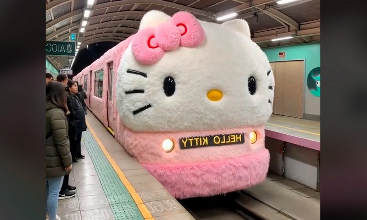 Σιδηροδρομικός συρμός Hello Kitty!