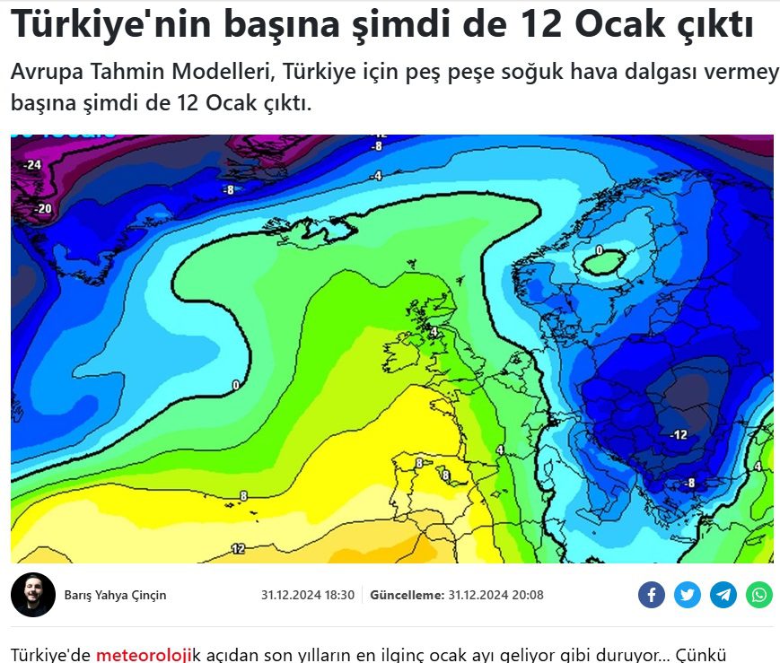 Πολικο Ψύχος: Τα European Forecast Models δείχνουν ότι θα κατέβει η Σιβηρία στην Ελλάδα μετά τις 12 Ιανουαρίου;